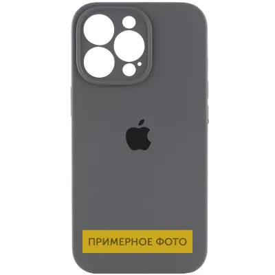Чохол Silicone Case Full Camera Protective (AA) для Apple iPhone 16 Plus (6.7") Сірий / Dark Gray