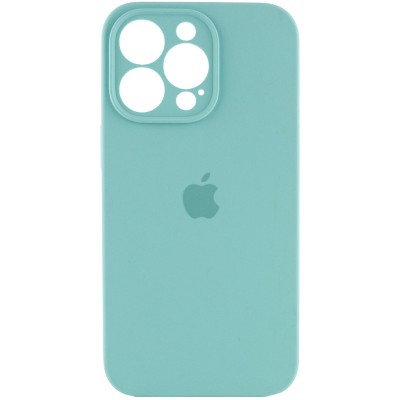 Чохол Silicone Case Full Camera Protective (AA) для Apple iPhone 16 Pro Max (6.9") Бірюзовий / Marine Green