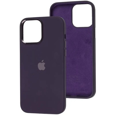 Чохол Silicone Case Metal Buttons (AA) для Apple iPhone 14 Pro Max (6.7") Фіолетовий / Elderberry