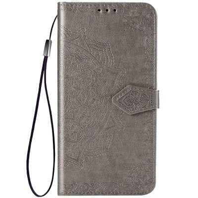 Шкіряний чохол (книжка) Art Case з візитницею для Realme C11 Сірий