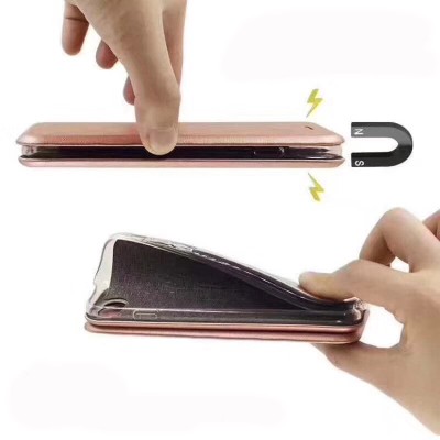 Шкіряний чохол (книжка) Classy для Xiaomi Mi 8 Lite / Mi 8 Youth (Mi 8X) Rose Gold