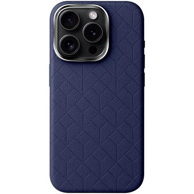 Шкіряний чохол Carved with MagSafe для Apple iPhone 16 Pro (6.3") Blue