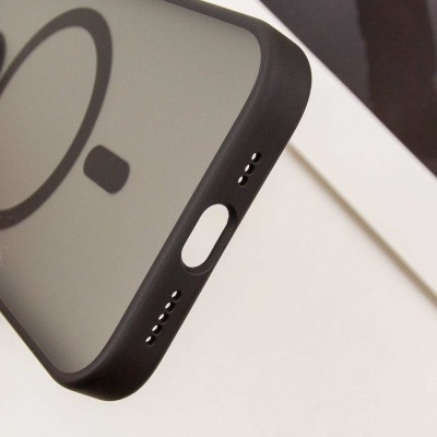 TPU+PC чохол Blueo Skin Friendly Frosted with MagSafe для Apple iPhone 15 (6.1") Чорний