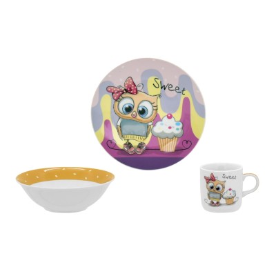 Набір посуду дит. Limited Edition SWEET OWL /НАБІР/3 пр. короб (YF6027)