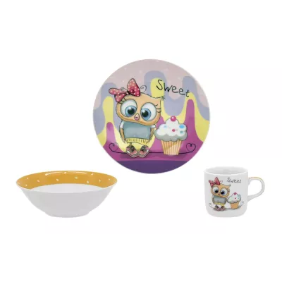 Набір посуду дит. Limited Edition SWEET OWL /НАБІР/3 пр. короб (YF6027)
