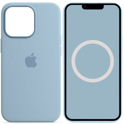 Чохол Silicone case (AAA) full with Magsafe and Animation для Apple iPhone 13 Pro Max (6.7") Блакитний / Blue Fog Чохол Silicone case (AAA) full with Magsafe and Animation для Apple iPhone 13 Pro Max (6.7") Блакитний / Blue Fog
