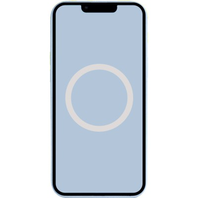 Чохол Silicone case (AAA) full with Magsafe and Animation для Apple iPhone 14 (6.1") Блакитний / Sky
