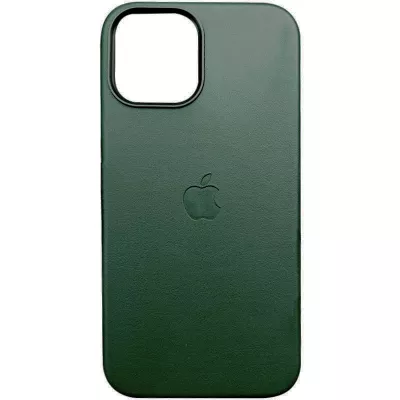 Шкіряний чохол Leather Case (AAA) with MagSafe and Animation для Apple iPhone 13 Pro Max (6.7") Sequoia Green