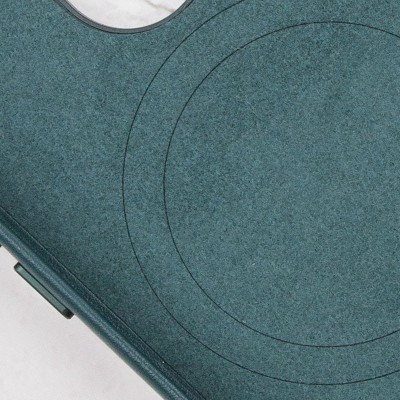 Шкіряний чохол Leather Case (AAA) with MagSafe and Animation для Apple iPhone 14 Pro Max (6.7") Forest Green
