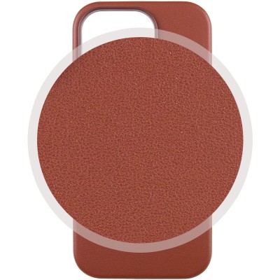 Шкіряний чохол Leather Case (AAA) with MagSafe and Animation для Apple iPhone 14 Pro Max (6.7") Umber