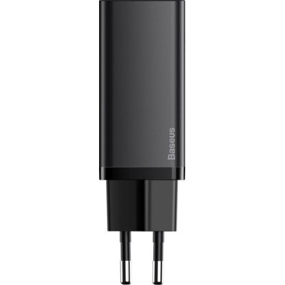 Зарядний Пристрій Baseus GaN2 Lite Quick Charger 65W (1 Type-C + 1 USB) (CCGAN2L-B01) Black