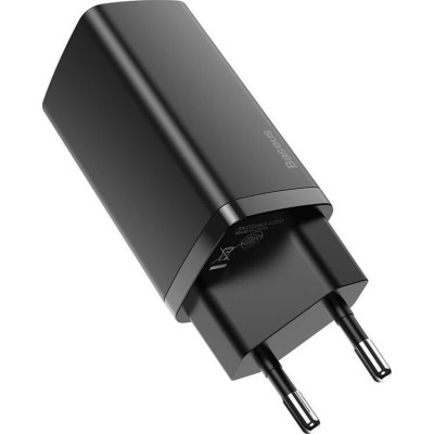 Зарядний Пристрій Baseus GaN2 Lite Quick Charger 65W (1 Type-C + 1 USB) (CCGAN2L-B01) Black