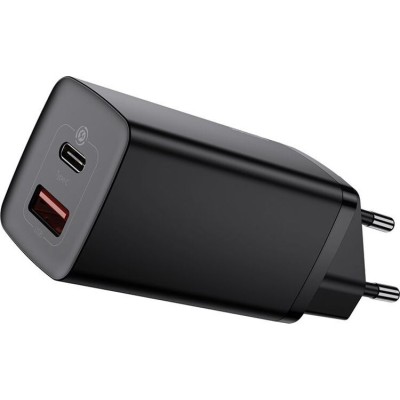 Зарядний Пристрій Baseus GaN2 Lite Quick Charger 65W (1 Type-C + 1 USB) (CCGAN2L-B01) Black