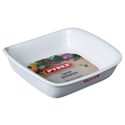 Форма с/к PYREX Supreme white форма керам квадрат 24х24см (SU24SR1/7246)