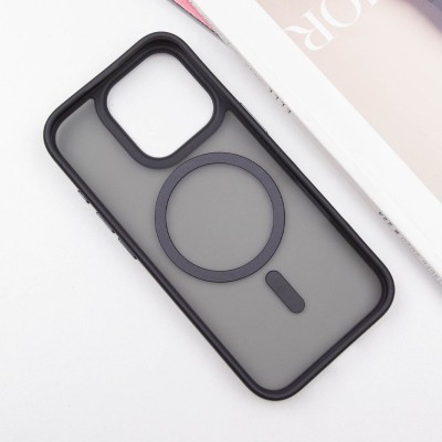 TPU+PC чохол Metal Buttons with MagSafe для Apple iPhone 16 Pro (6.3") Чорний