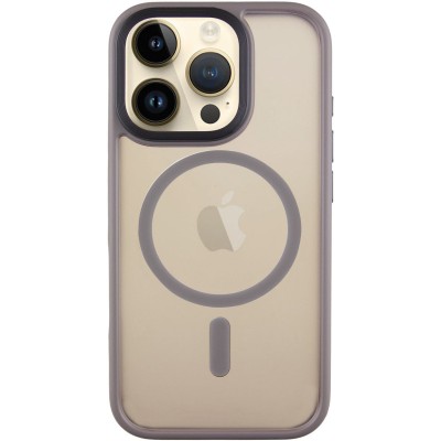 TPU+PC чохол Metal Buttons with MagSafe для Apple iPhone 16 Pro Max (6.9") Сірий TPU+PC чохол Metal Buttons with MagSafe для Apple iPhone 16 Pro Max (6.9") Сірий