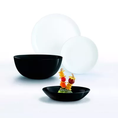 Сервіз LUMINARC DIWALI BLACK & WHITE /19 пр (P4360)