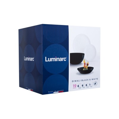 Сервіз LUMINARC DIWALI BLACK & WHITE /19 пр (P4360) Сервіз LUMINARC DIWALI BLACK & WHITE /19 пр (P4360)
