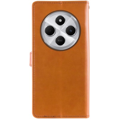 Шкіряний чохол книжка GETMAN Gallant (PU) для Xiaomi Redmi 14C / Poco C75 Коричневий