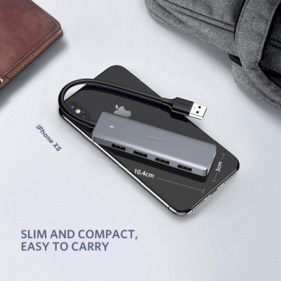 USB-хаб UGREEN CM219 4-Port USB3.0 Hub With USB-C Power Supply (50985)