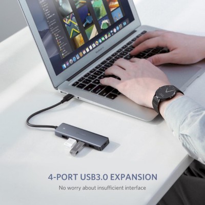 USB-хаб UGREEN CM219 4-Port USB3.0 Hub With USB-C Power Supply (50985)