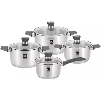 Набір посуду IQ Be Chef Набір 8 пр. 1.3 л+2.4 л+3.4 л+5.8 л (IQ-6044)