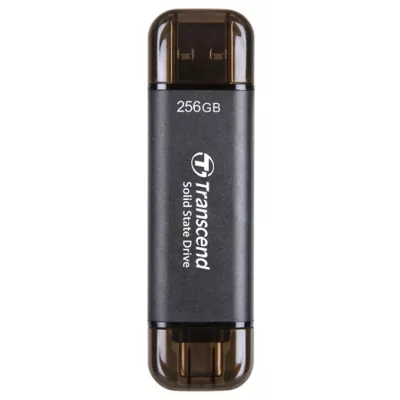 ssd зовнішній TRANSCEND 256GB ESD310C, USB 10Gbps, Type C/A Сірий