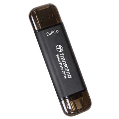 ssd зовнішній TRANSCEND 256GB ESD310C, USB 10Gbps, Type C/A Сірий