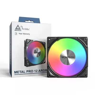 Корпусний вентилятор 120MM METAL PRO 12 ARGB PWM BLACK MONTECH