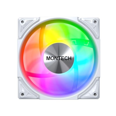 Корпусний вентилятор 120MM METAL PRO 12 ARGB PWM WHITE MONTECH