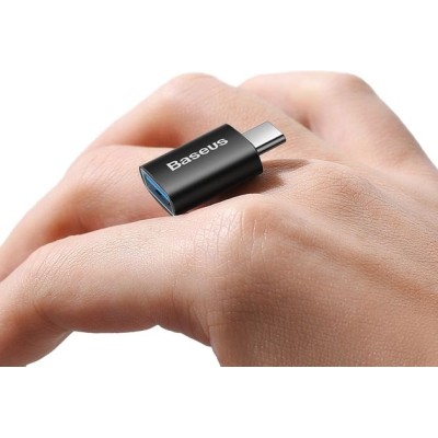 Адаптер Baseus Ingenuity Series Mini OTG Adaptor Type-C To USB-A 3.1 (ZJJQ000001) Black