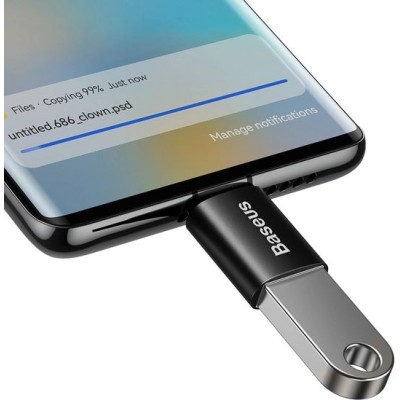 Адаптер Baseus Ingenuity Series Mini OTG Adaptor Type-C To USB-A 3.1 (ZJJQ000001) Black