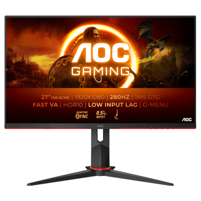 Монiтор TFT AOC 27" 27G2ZN3/BK VA FHD 300nit 280Hz 2*HDMI DP Pivot Black/Red Монiтор TFT AOC 27" 27G2ZN3/BK VA FHD 300nit 280Hz 2*HDMI DP Pivot Black/Red