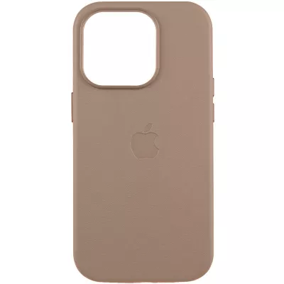 Шкіряний чохол Leather Case (AAA) with MagSafe and Animation для Apple iPhone 16 Pro (6.3") Taupe