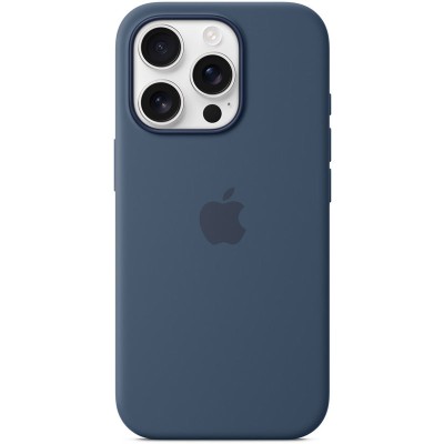 Чохол Silicone case (AAA) full with Magsafe and Animation для Apple iPhone 16 Pro (6.3") Denim