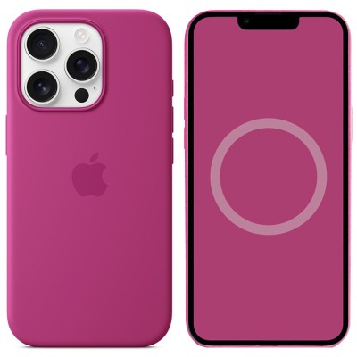 Чохол Silicone case (AAA) full with Magsafe and Animation для Apple iPhone 16 Pro (6.3") Fuchsia Чохол Silicone case (AAA) full with Magsafe and Animation для Apple iPhone 16 Pro (6.3") Fuchsia