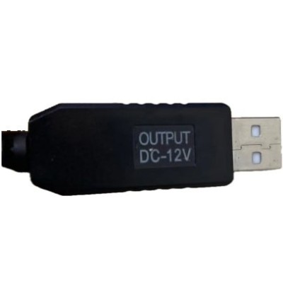 Кабель Power Boost cable USB - DC 5.5x2.1 12V 1 м чорний