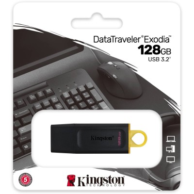 USB флеш Kingston DT Exodia 128GB Black+Yellow (DTX/128GB)