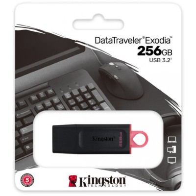 USB флеш Kingston DT Exodia 256GB (DTX/256GB) Black + Pink