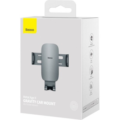 Автомобільний тримач Baseus Metal Age 2 Gravity Air Outlet Car Mount SUJS000013 dark gray