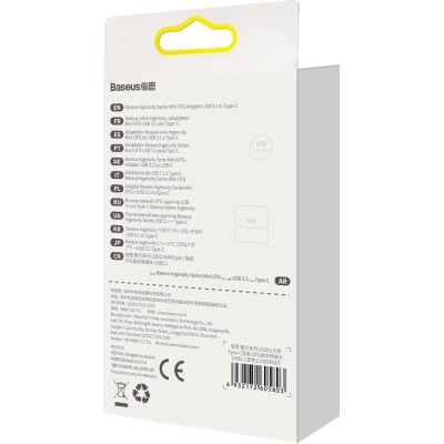 Адаптер Baseus Ingenuity Series Mini OTG Adaptor USB 3.1 To Type-C (ZJJQ000103) Blue