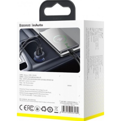 АЗП Baseus Particular Digital Display PPS Dual Quick Charger 65W USB + Type-C CCKX-C0G (gray) АЗП Baseus Particular Digital Display PPS Dual Quick Charger 65W USB + Type-C CCKX-C0G (gray)