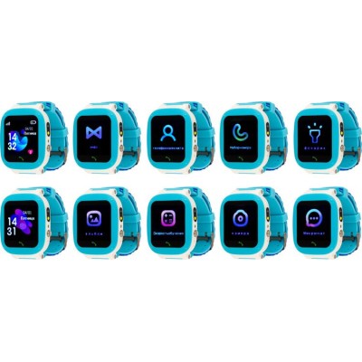 Дитячий смарт-годинник AmiGo GO004 Splashproof Camera+LED Blue