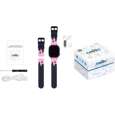 Дитячий смарт-годинник AmiGo GO008 MILKY GPS WIFI Pink