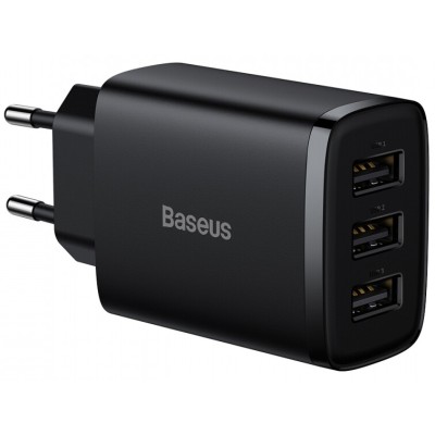 Зарядний Пристрій Baseus Compact 17W (3USB) (CCXJ020101) Black