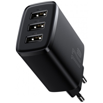 Зарядний Пристрій Baseus Compact 17W (3USB) (CCXJ020101) Black