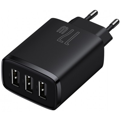 Зарядний Пристрій Baseus Compact 17W (3USB) (CCXJ020101) Black