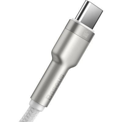 Кабель Baseus Cafule Metal Data Type-C 66W (1m) CAKF000102 White Кабель Baseus Cafule Metal Data Type-C 66W (1m) CAKF000102 White