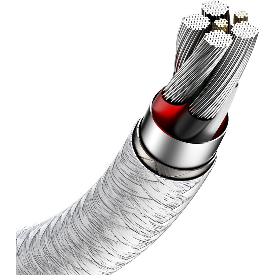 Кабель Baseus Cafule Metal Data Type-C 66W (1m) CAKF000102 White Кабель Baseus Cafule Metal Data Type-C 66W (1m) CAKF000102 White
