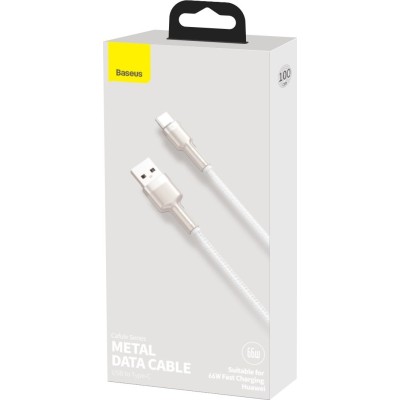 Кабель Baseus Cafule Metal Data Type-C 66W (1m) CAKF000102 White Кабель Baseus Cafule Metal Data Type-C 66W (1m) CAKF000102 White